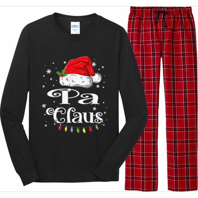 Funny Pa Claus Christmas Family Matching Pajama Xmas Light Long Sleeve Pajama Set