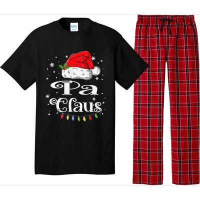 Funny Pa Claus Christmas Family Matching Pajama Xmas Light Pajama Set