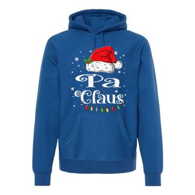 Funny Pa Claus Christmas Family Matching Pajama Xmas Light Premium Hoodie