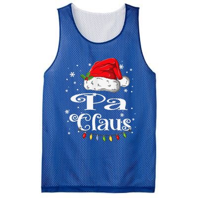 Funny Pa Claus Christmas Family Matching Pajama Xmas Light Mesh Reversible Basketball Jersey Tank