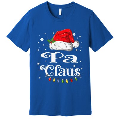 Funny Pa Claus Christmas Family Matching Pajama Xmas Light Premium T-Shirt