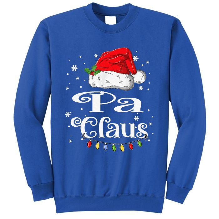 Funny Pa Claus Christmas Family Matching Pajama Xmas Light Tall Sweatshirt