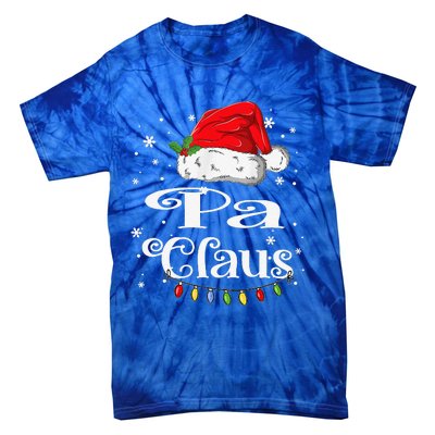 Funny Pa Claus Christmas Family Matching Pajama Xmas Light Tie-Dye T-Shirt