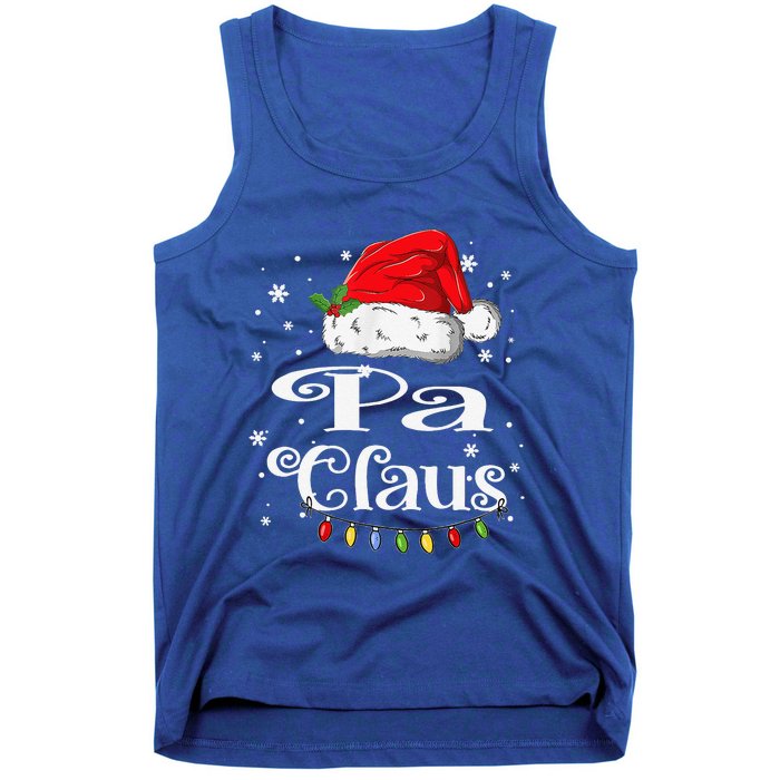 Funny Pa Claus Christmas Family Matching Pajama Xmas Light Tank Top