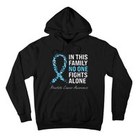 Family Prostate Cancer Awareness Light Blue Ribbon Survivor Hoodie