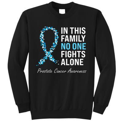 Family Prostate Cancer Awareness Light Blue Ribbon Survivor Sweatshirt