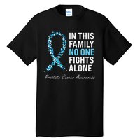 Family Prostate Cancer Awareness Light Blue Ribbon Survivor Tall T-Shirt