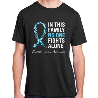 Family Prostate Cancer Awareness Light Blue Ribbon Survivor Adult ChromaSoft Performance T-Shirt