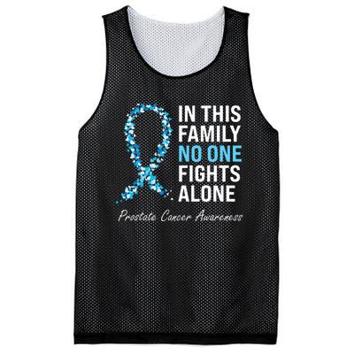 Family Prostate Cancer Awareness Light Blue Ribbon Survivor Mesh Reversible Basketball Jersey Tank