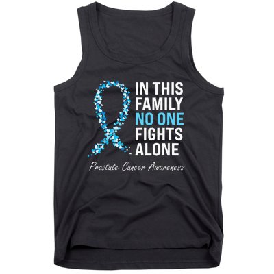 Family Prostate Cancer Awareness Light Blue Ribbon Survivor Tank Top