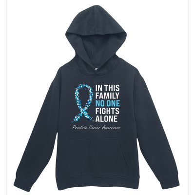 Family Prostate Cancer Awareness Light Blue Ribbon Survivor Urban Pullover Hoodie