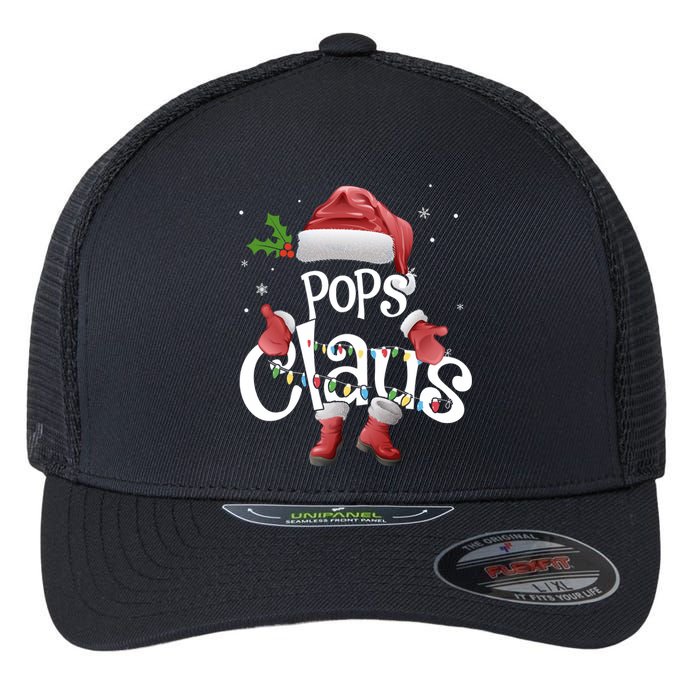 Funny Pops Claus Christmas Pajamas Santa Hat Costume Flexfit Unipanel Trucker Cap