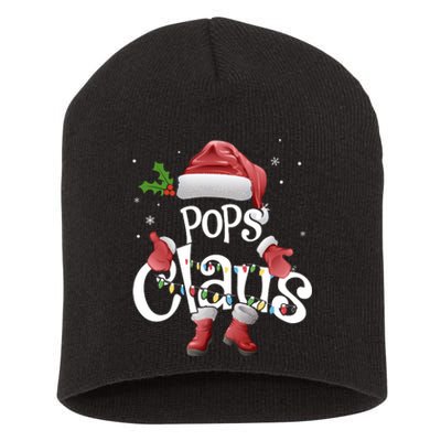 Funny Pops Claus Christmas Pajamas Santa Hat Costume Short Acrylic Beanie