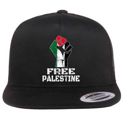Free Palestine Cool Gift Palestinian Flag Gift Flatbill Hat
