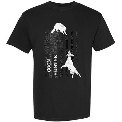 Funny Patriotic Coon Hunting Dogs American Flag Gift Garment-Dyed Heavyweight T-Shirt