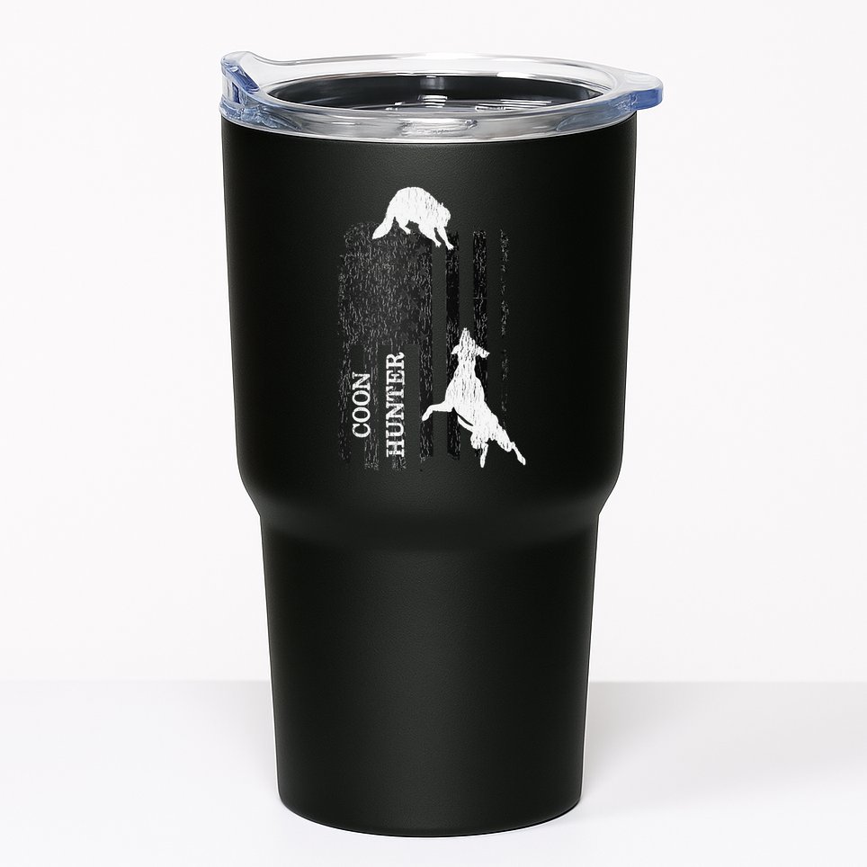 Funny Patriotic Coon Hunting Dogs American Flag Gift Tumbler