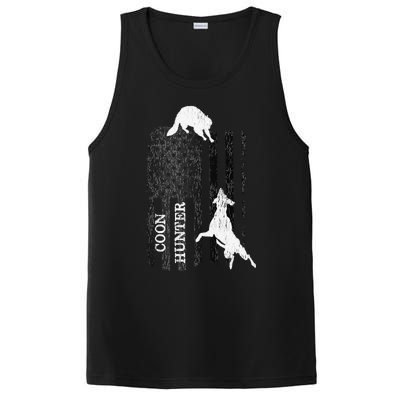 Funny Patriotic Coon Hunting Dogs American Flag Gift PosiCharge Competitor Tank