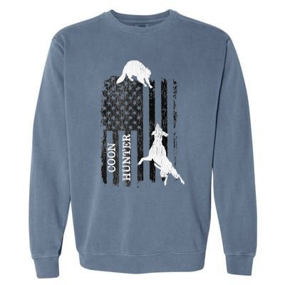 Funny Patriotic Coon Hunting Dogs American Flag Gift Garment-Dyed Sweatshirt