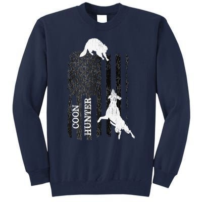 Funny Patriotic Coon Hunting Dogs American Flag Gift Tall Sweatshirt