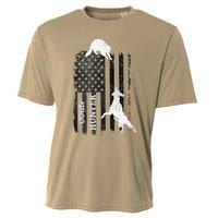 Funny Patriotic Coon Hunting Dogs American Flag Gift Cooling Performance Crew T-Shirt