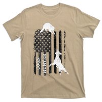 Funny Patriotic Coon Hunting Dogs American Flag Gift T-Shirt