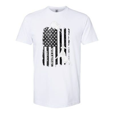 Funny Patriotic Coon Hunting Dogs American Flag Gift Softstyle CVC T-Shirt