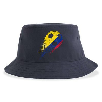 Flag Pride Colombia Soccer Colombian Player Sustainable Bucket Hat