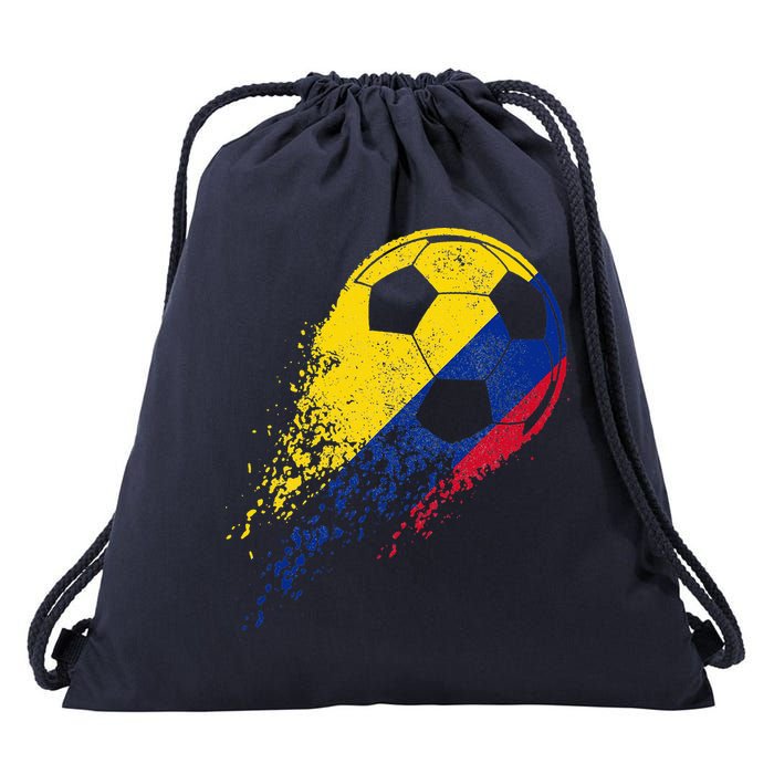 Flag Pride Colombia Soccer Colombian Player Drawstring Bag