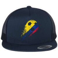 Flag Pride Colombia Soccer Colombian Player Flat Bill Trucker Hat