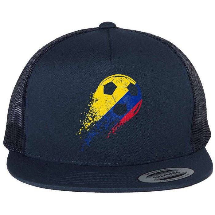 Flag Pride Colombia Soccer Colombian Player Flat Bill Trucker Hat