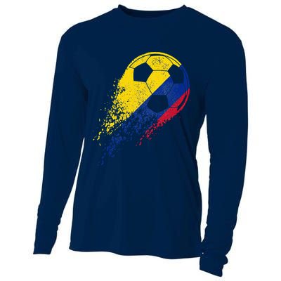 Flag Pride Colombia Soccer Colombian Player Cooling Performance Long Sleeve Crew