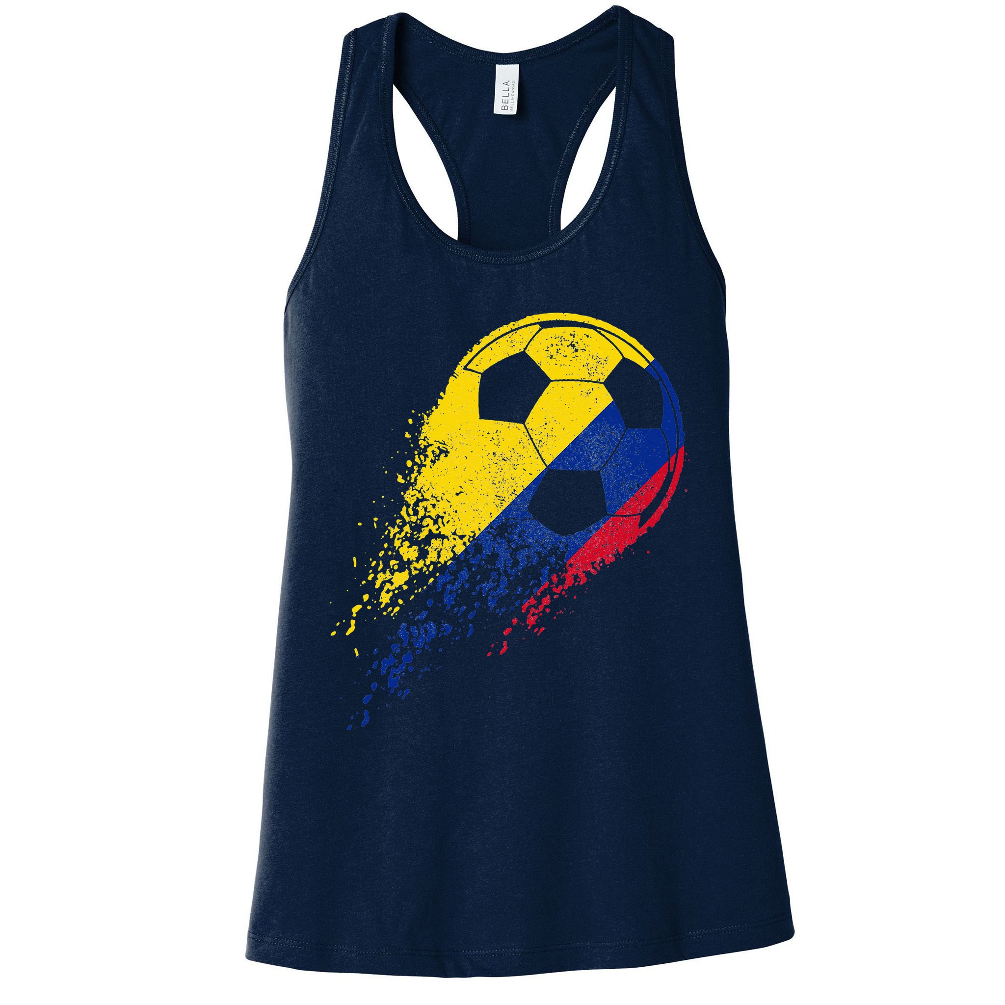 Flag Pride Colombia Soccer Colombian Player Womens Tank Top