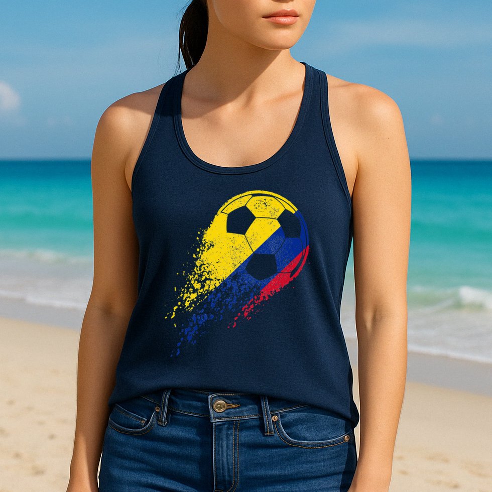 Flag Pride Colombia Soccer Colombian Player Womens Tank Top