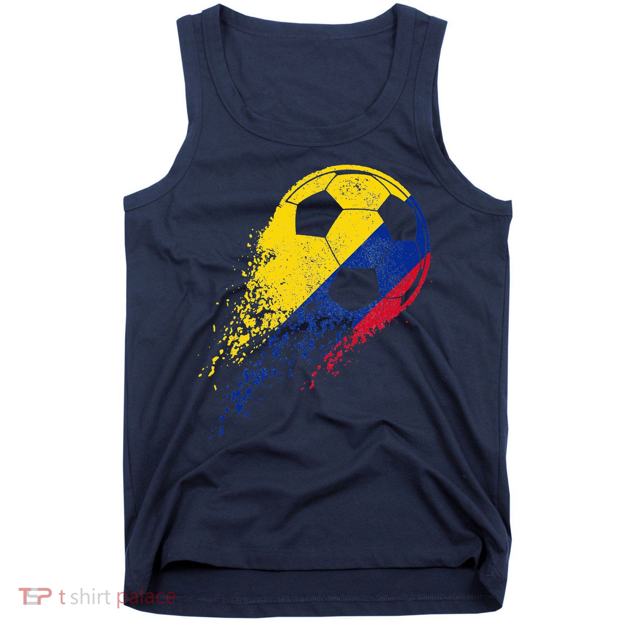Flag Pride Colombia Soccer Colombian Player Tank Top