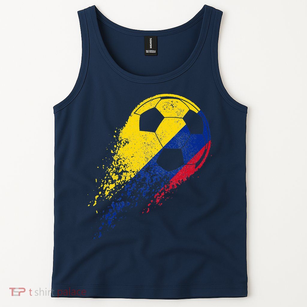 Flag Pride Colombia Soccer Colombian Player Tank Top