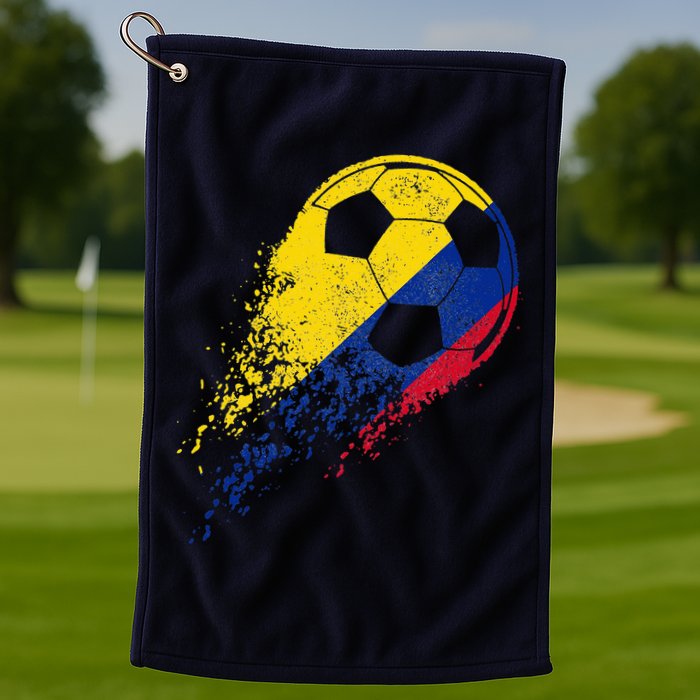Flag Pride Colombia Soccer Colombian Player Golf Towel