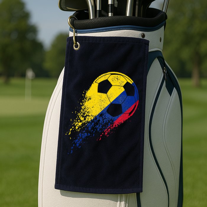 Flag Pride Colombia Soccer Colombian Player Golf Towel