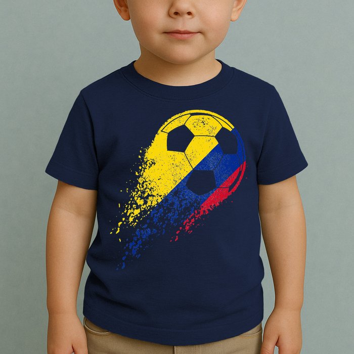 Flag Pride Colombia Soccer Colombian Player Toddler T-Shirt
