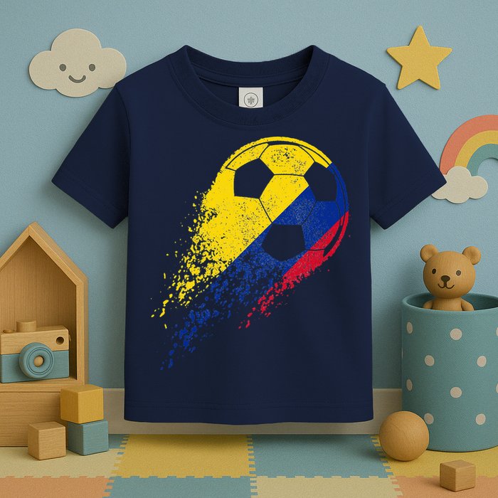 Flag Pride Colombia Soccer Colombian Player Toddler T-Shirt