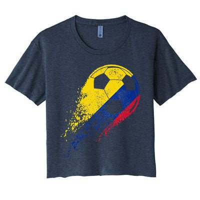 Flag Pride Colombia Soccer Colombian Player Crop Top