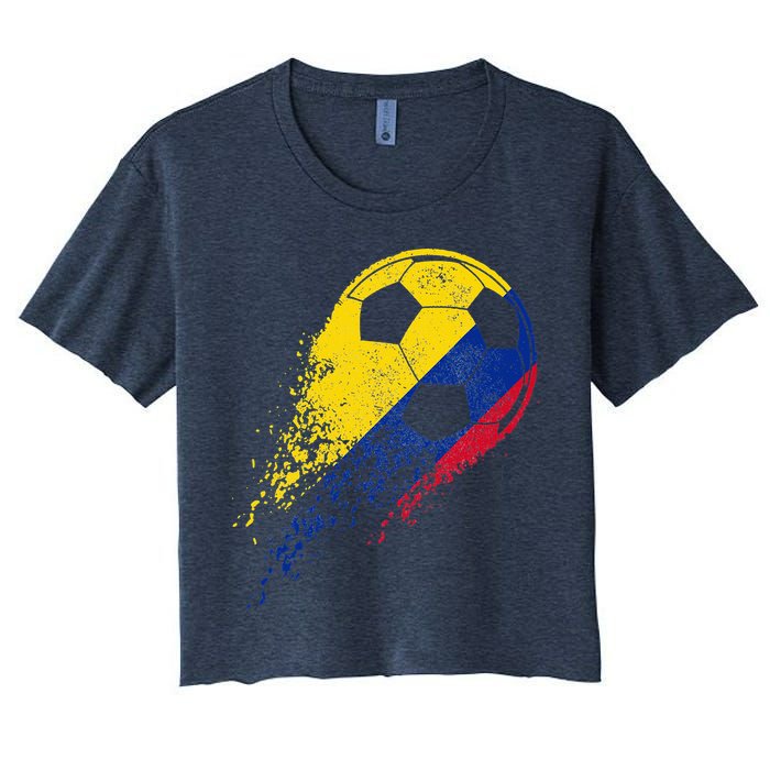 Flag Pride Colombia Soccer Colombian Player Crop Top
