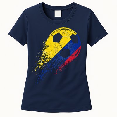 Flag Pride Colombia Soccer Colombian Player Womens T-Shirt