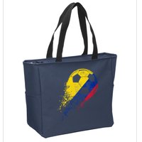 Flag Pride Colombia Soccer Colombian Player Zip Tote Bag