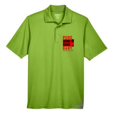 Funny Puro Carne Asada Baby Gorditoyguapo Men's Origin Performance Piqué Polo