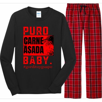 Funny Puro Carne Asada Baby Gorditoyguapo Long Sleeve Pajama Set