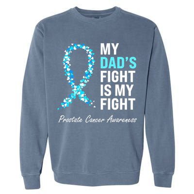 Family Prostate Cancer Awareness Light Blue Ribbon Survivor Garment-Dyed Sweatshirt