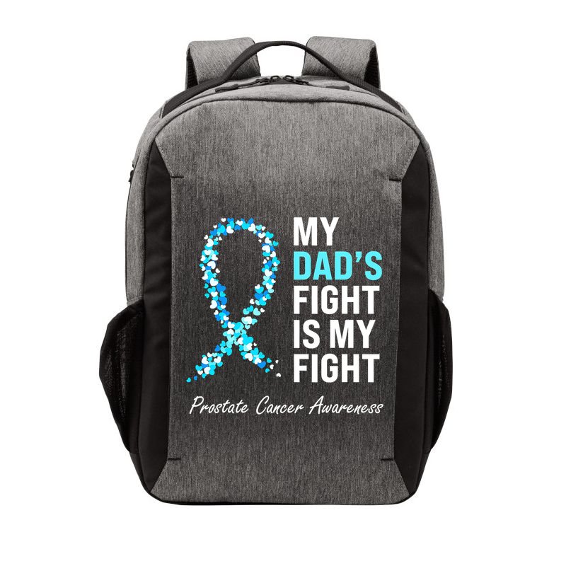 Family Prostate Cancer Awareness Light Blue Ribbon Survivor Vector Backpack