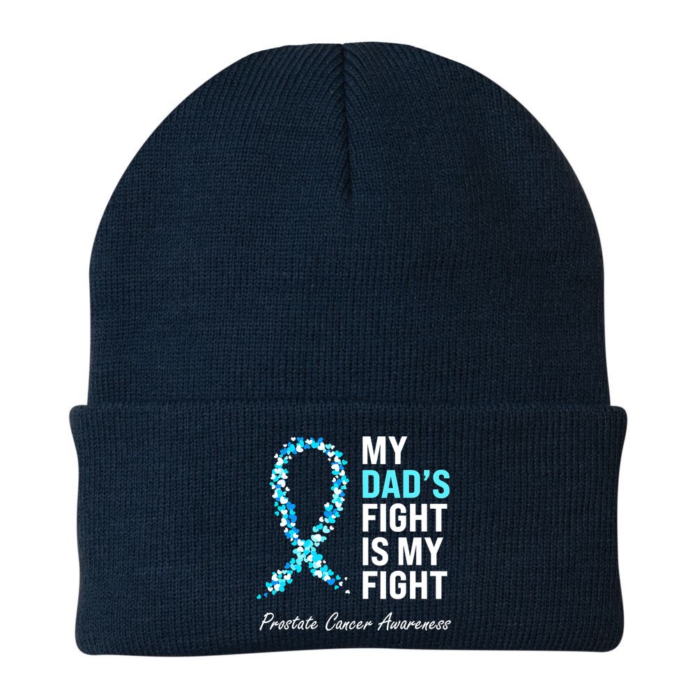 Family Prostate Cancer Awareness Light Blue Ribbon Survivor Beanie