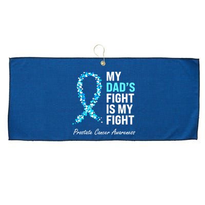 Family Prostate Cancer Awareness Light Blue Ribbon Survivor Large Microfiber Waffle Golf Towel