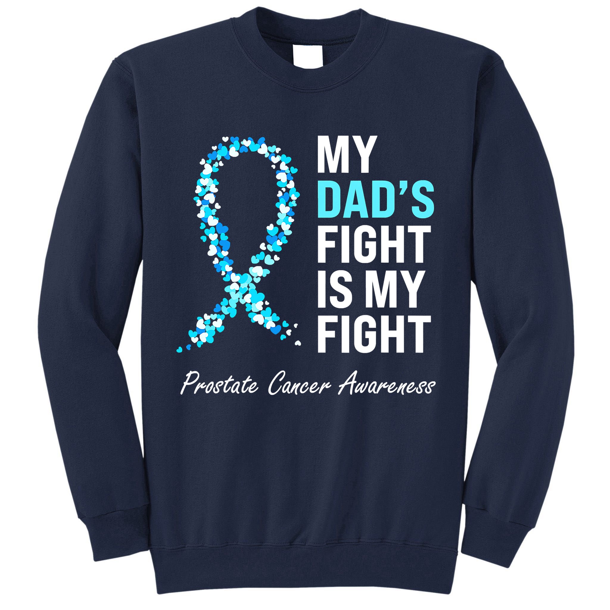 Family Prostate Cancer Awareness Light Blue Ribbon Survivor Tall Sweatshirt